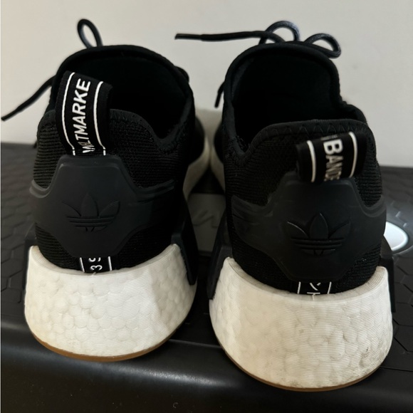 Adidas Nmd size 8. Men\'s sneakers black and white. Boost.